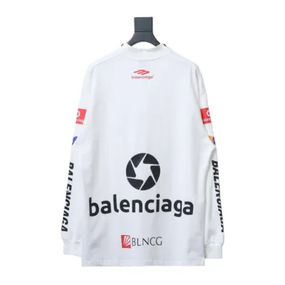 Balenciaga 23ss multi-element print full-mark long-sleeved T-shirt 2 02