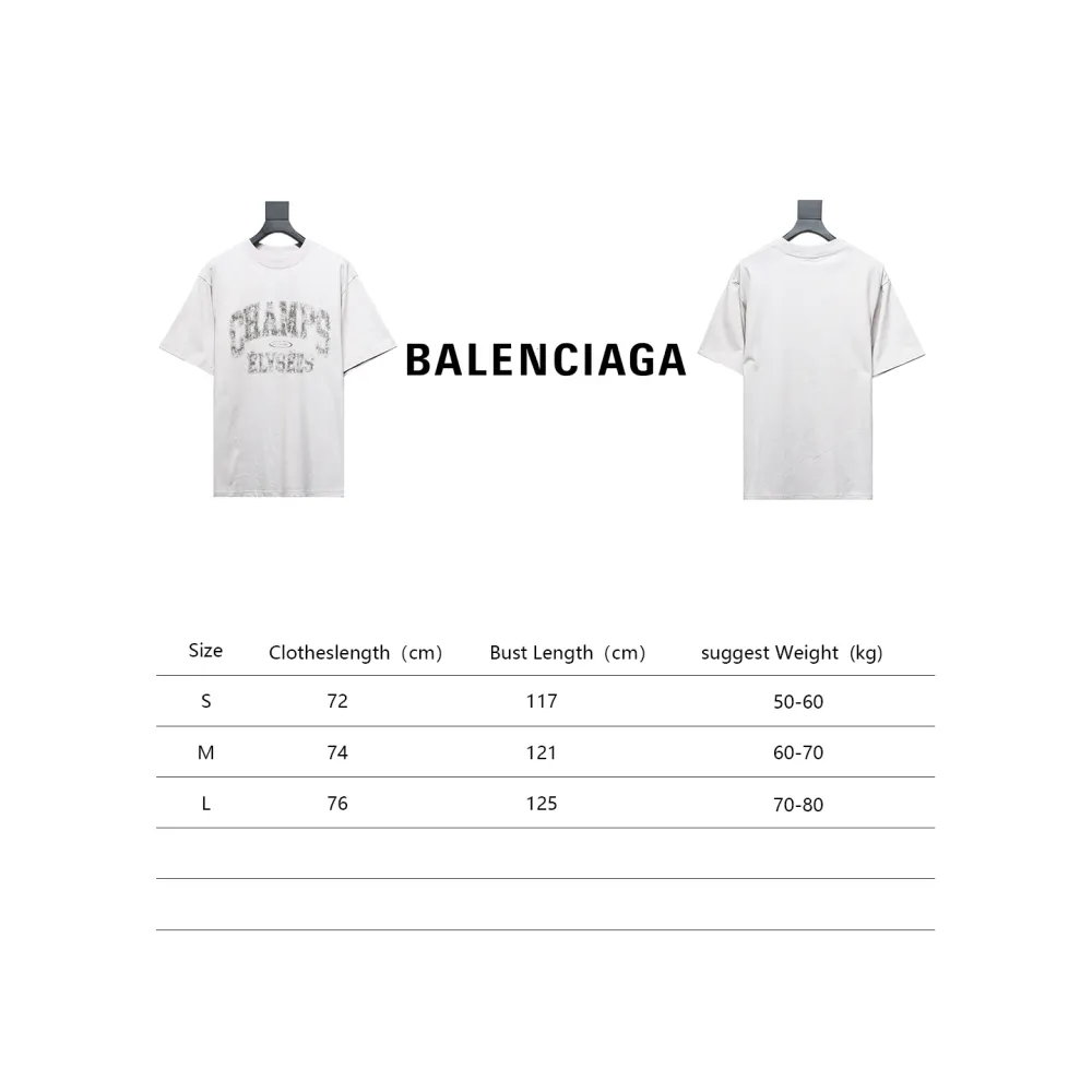  Balenciaga 24ss Blurred Letter Distressed Printed Washed T-Shirts