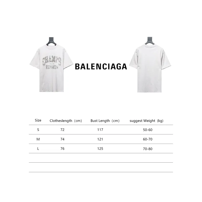  Balenciaga 24ss Blurred Letter Distressed Printed Washed T-Shirts
