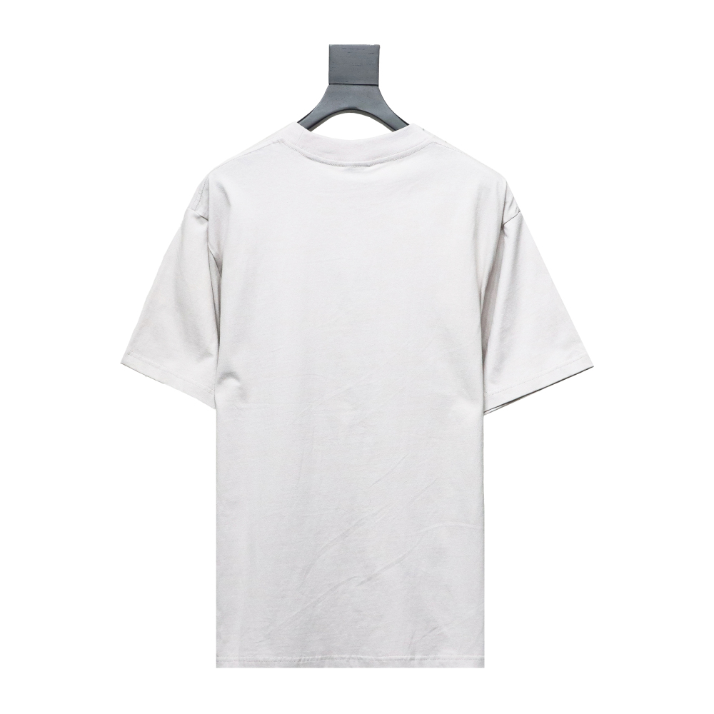 Balenciaga 24ss Blurred Letter Distressed Printed Washed T-Shirts