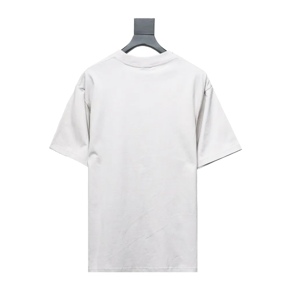  Balenciaga 24ss Blurred Letter Distressed Printed Washed T-Shirts