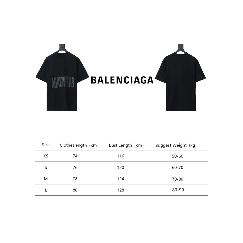 Balenciaga 24ss burst reverse letter print T-Shirts shirt