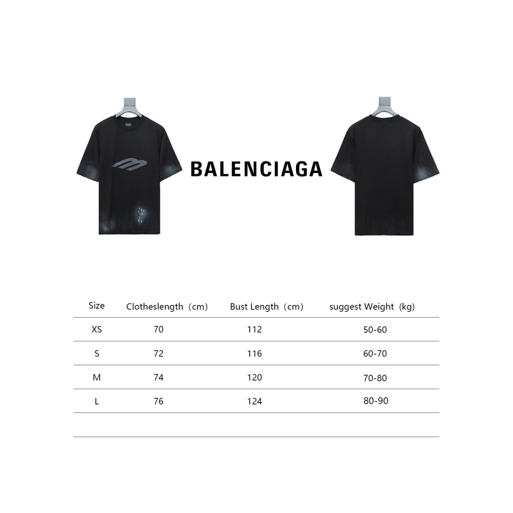 Balenciaga 24ss decadent 3B letter printed T-Shirts