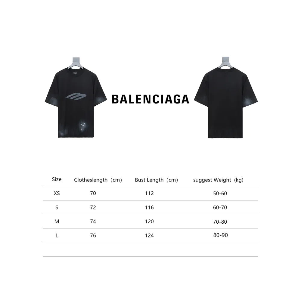 Balenciaga 24ss decadent 3B letter printed T-Shirts