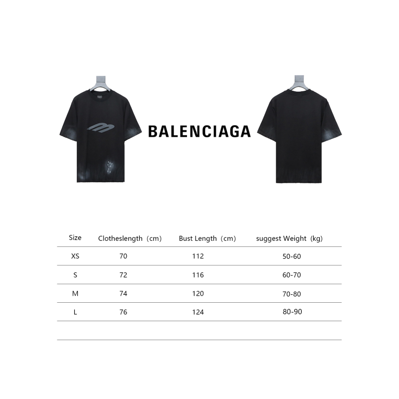 Balenciaga 24ss decadent 3B letter printed T-Shirts