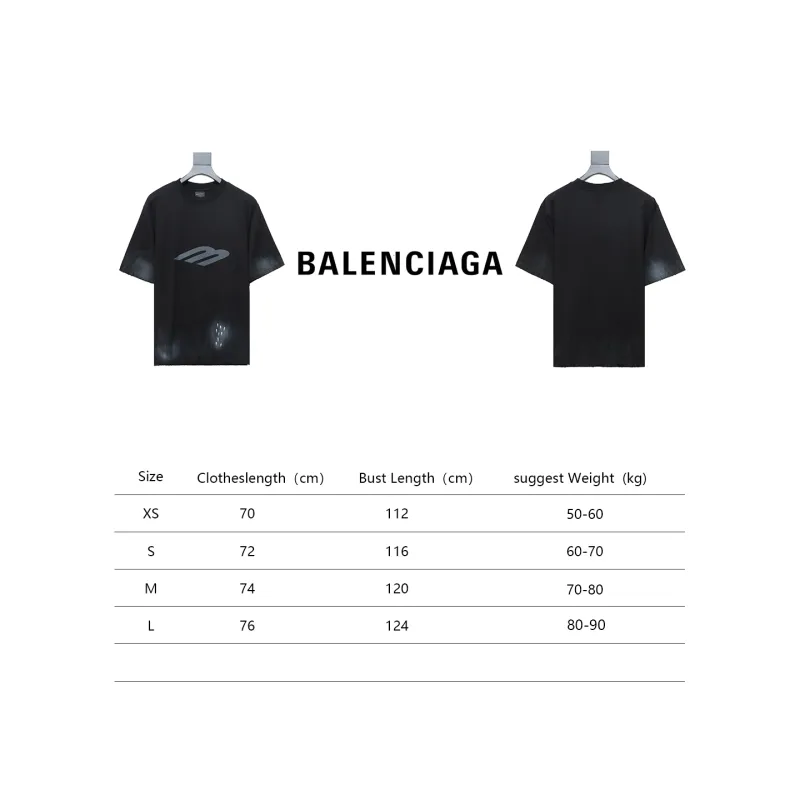 Balenciaga 24ss decadent 3B letter printed T-Shirts