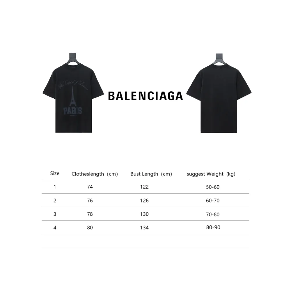  Balenciaga 24ss distressed iron tower washed T-Shirts