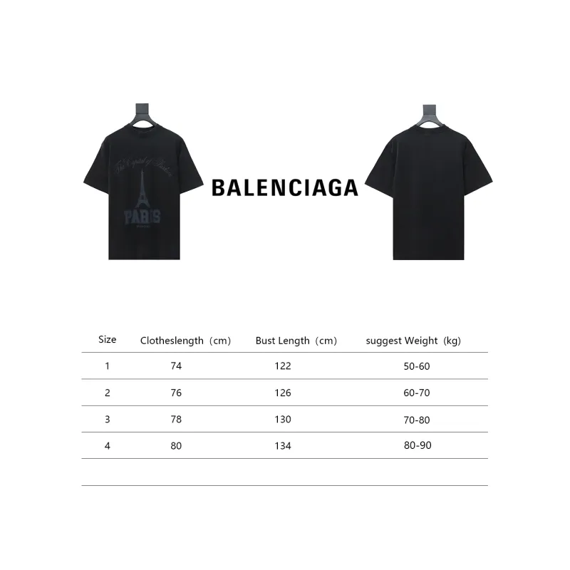  Balenciaga 24ss distressed iron tower washed T-Shirts