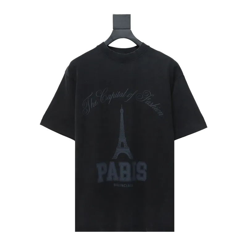  Balenciaga 24ss distressed iron tower washed T-Shirts
