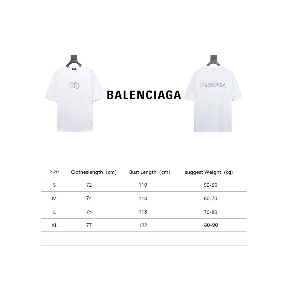 Balenciaga 24ss Front and Back Letter Logo Printed T-Shirts