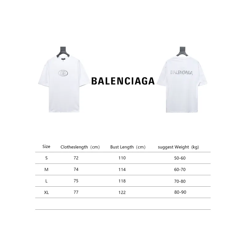 Balenciaga 24ss Front and Back Letter Logo Printed T-Shirts
