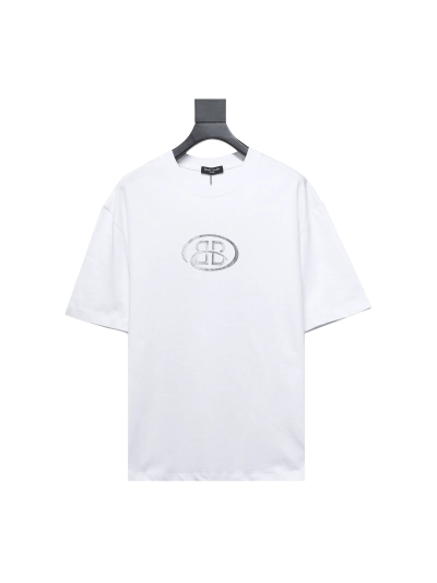  Balenciaga 24ss Front and Back Letter Logo Printed T-Shirts 01