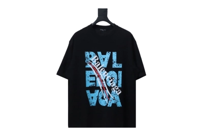  Balenciaga 24ss mottled distressed letter logo T-shirts 1 01