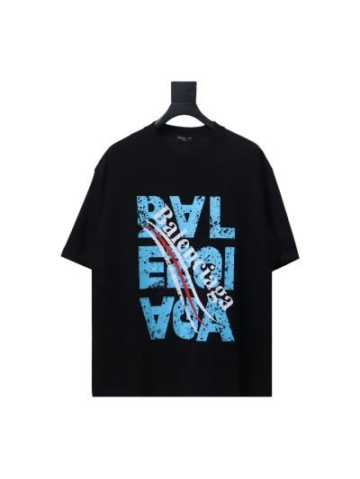  Balenciaga 24ss mottled distressed letter logo T-shirts 1 01