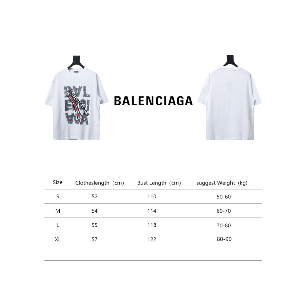 Balenciaga 24ss mottled distressed letter logo T-Shirts shirt 2
