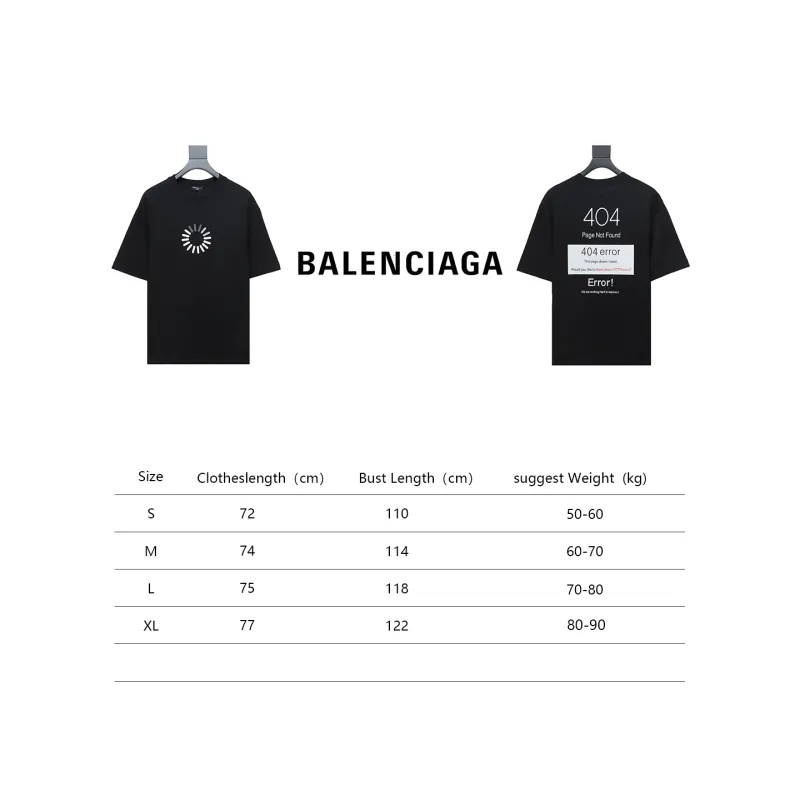  Balenciaga 24ss Network loading 404 printed T-Shirts 1