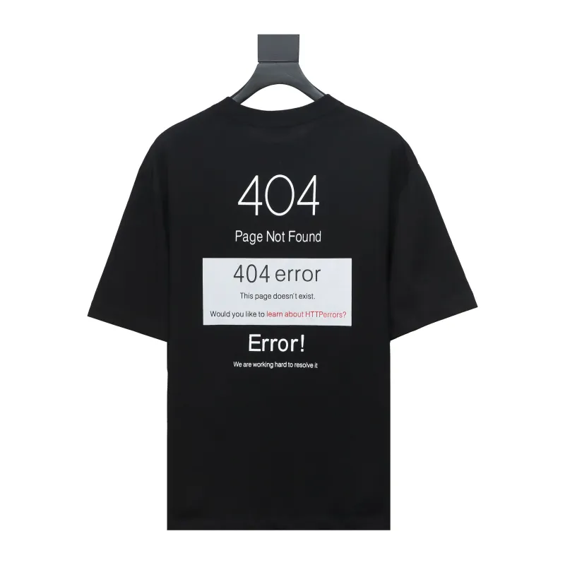  Balenciaga 24ss Network loading 404 printed T-Shirts 1