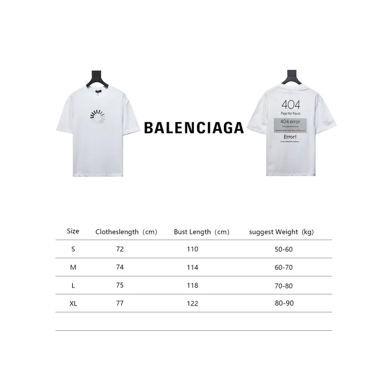 Balenciaga 24ss Network loading 404 printed T-Shirts 2