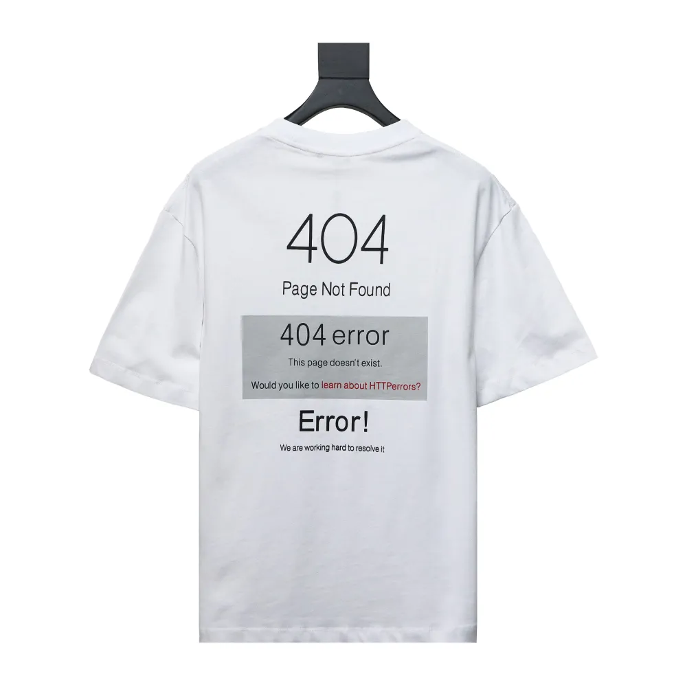 Balenciaga 24ss Network loading 404 printed T-Shirts 2