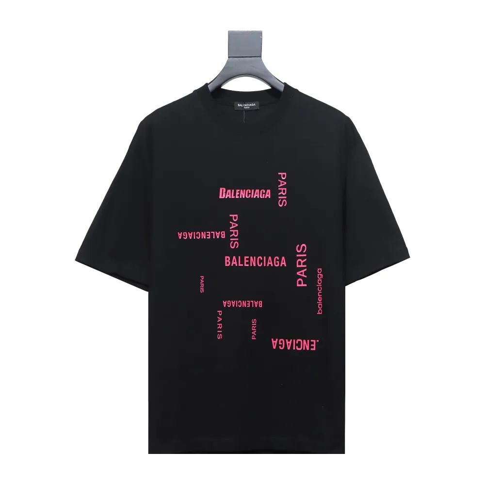 Ba*len*cia*ga 24ss pink letter print t-shirts shirt 2