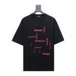  Balenciaga 24ss pink letter print T-Shirts shirt 2
