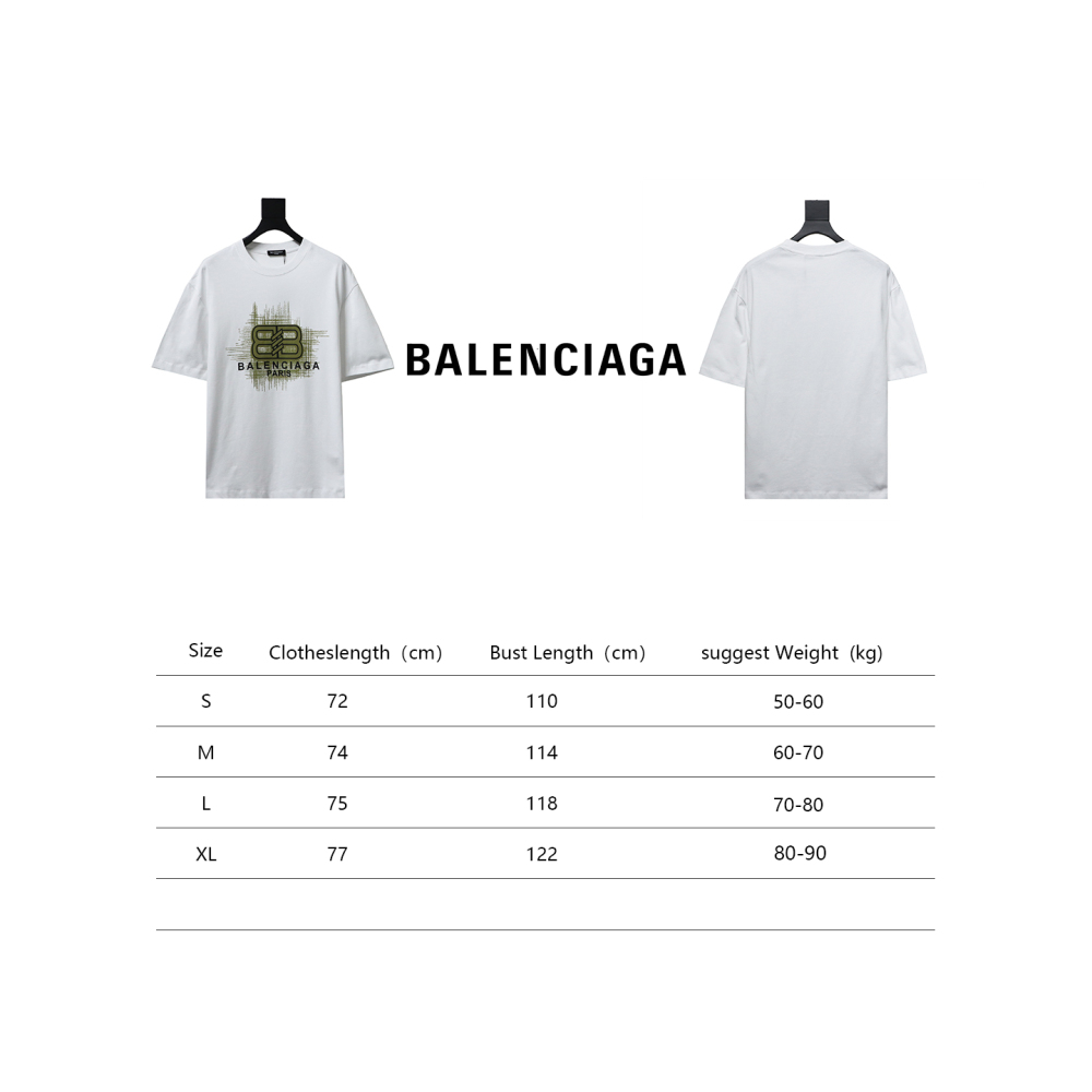 Balenciaga 24ss three-dimensional glue graffiti double B letter print T-Shirts 1