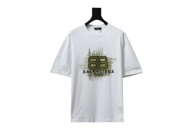  Balenciaga 24ss three-dimensional glue graffiti double B letter print T-Shirts 1 01