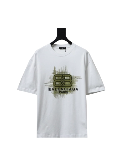  Balenciaga 24ss three-dimensional glue graffiti double B letter print T-Shirts 1 01