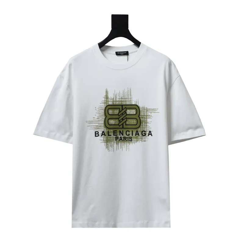 Balenciaga 24ss three-dimensional glue graffiti double B letter print T-Shirts 1