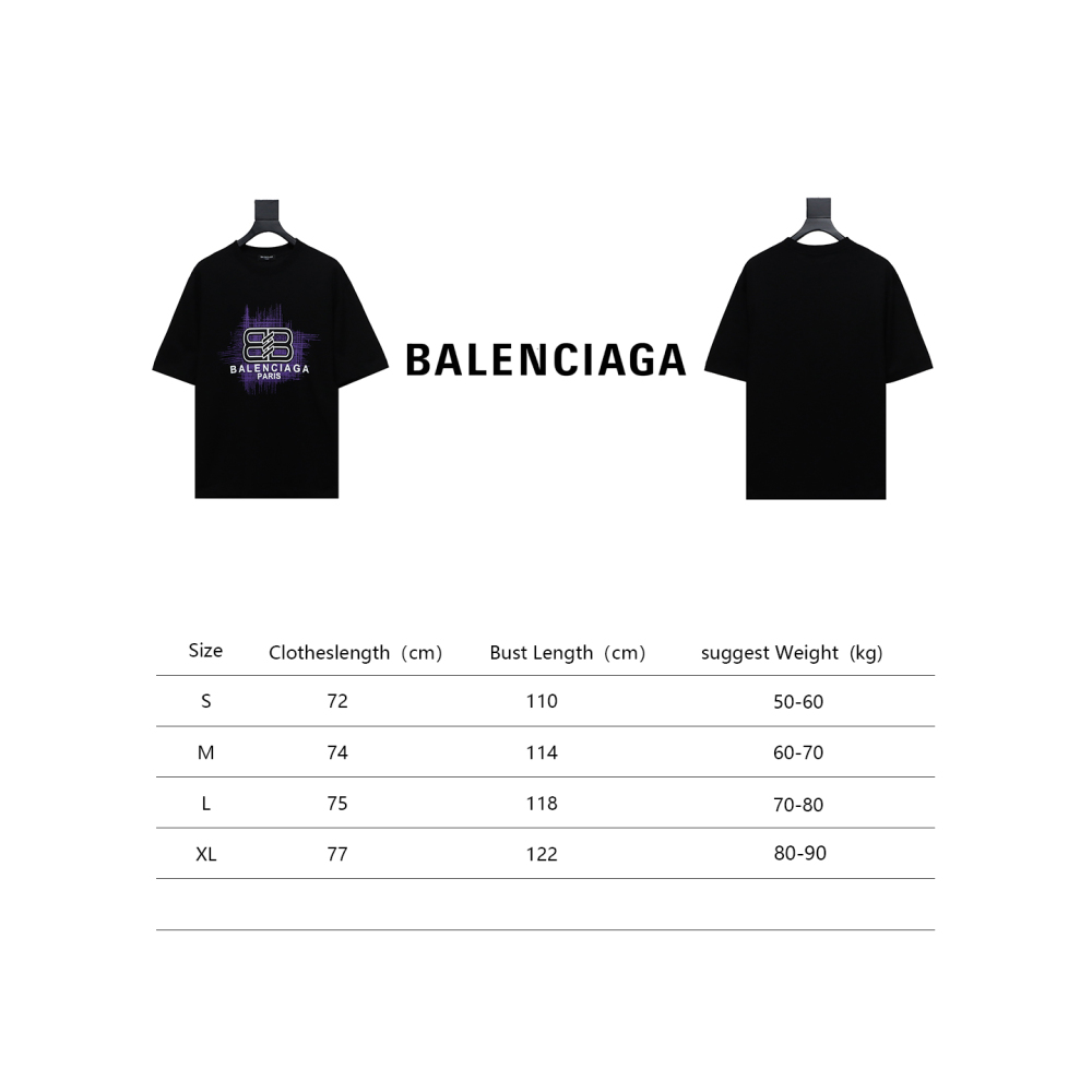 Balenciaga 24ss three-dimensional glue graffiti double B letter print T-Shirts 2
