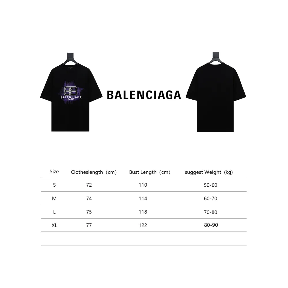 Balenciaga 24ss three-dimensional glue graffiti double B letter print T-Shirts 2