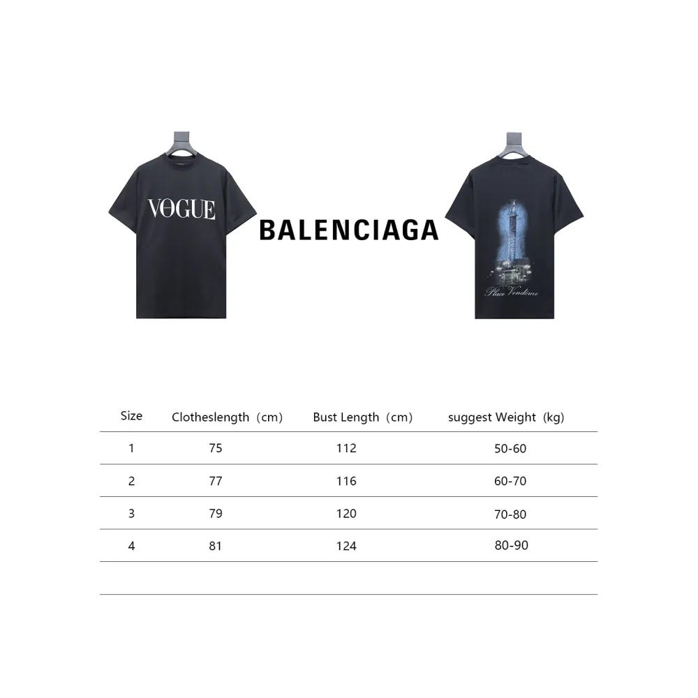 Balenciaga & VOGUE Joint Lighthouse Printed T-Shirts 1