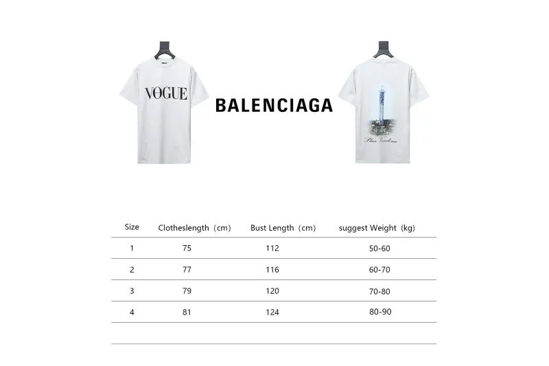  Balenciaga & VOGUE Joint Lighthouse Printed T-Shirts 2