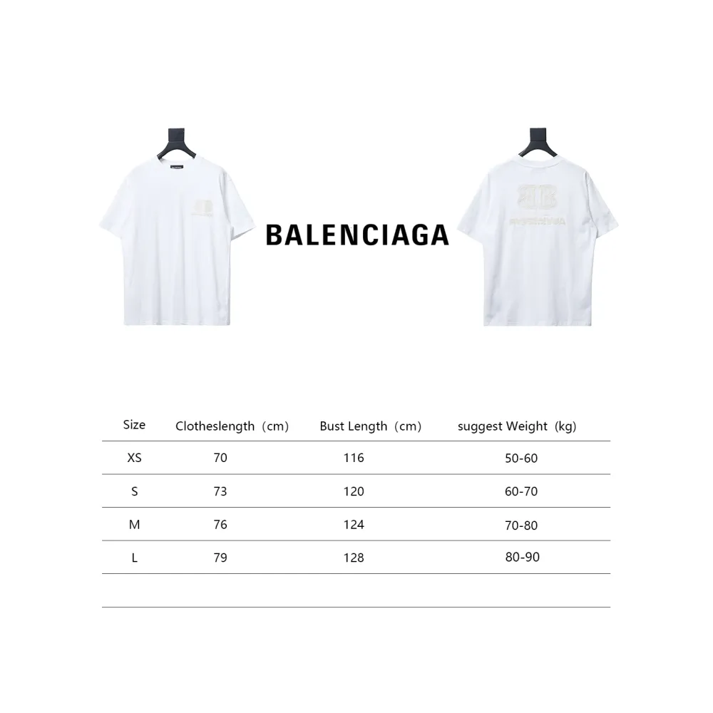Ba*len*cia*ga bb reverse letter embroidered t-shirts t-shirt