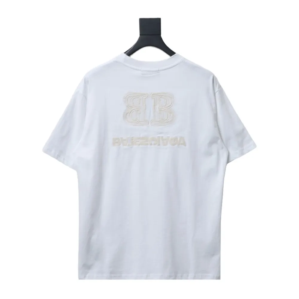 BALENCIAGA BB reverse letter embroidered T-Shirts T-shirt