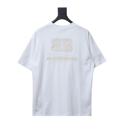 BALENCIAGA BB reverse letter embroidered T-Shirts T-shirt 02