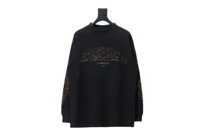 Balenciaga BLCG 23SS new Sanskrit disaster flame print long sleeve 01