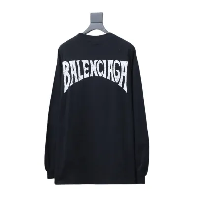 Balenciaga BLCG 24SS beach painting night scene print long-sleeved T-shirt 1 02