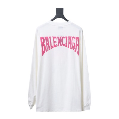 Balenciaga BLCG 24SS beach painting night scene print long-sleeved T-shirt 2 02