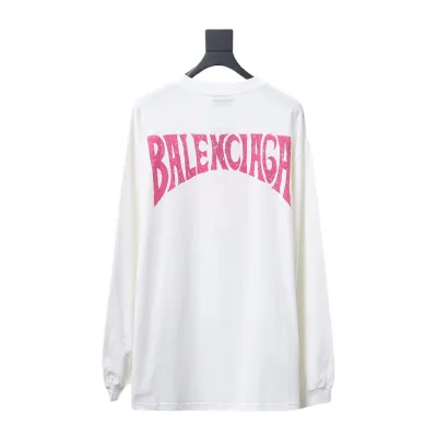 Balenciaga BLCG 24SS beach painting night scene print long-sleeved T-shirt 2 02