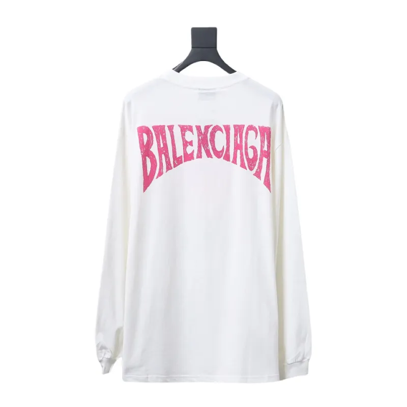 Balenciaga BLCG 24SS beach painting night scene print long-sleeved T-shirt 2