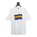  Balenciaga BLCG 24ss reverse wear rainbow stripe print T-Shirts T-Shirts 1