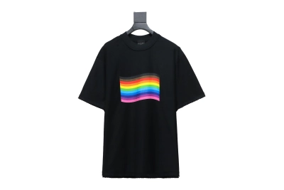  Balenciaga BLCG 24ss reverse wear rainbow stripe print T-Shirts T-Shirts 2 01