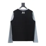BALENCIAGA co-branded Under Armour front and back embroidered color-blocked long-sleeved T-shirt