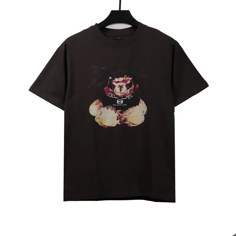  Balenciaga Devil Bear Printed T-Shirts
