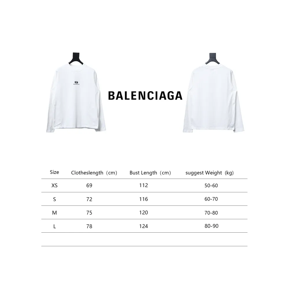 Balenciaga embroidered double ring long sleeve T-Shirts 1