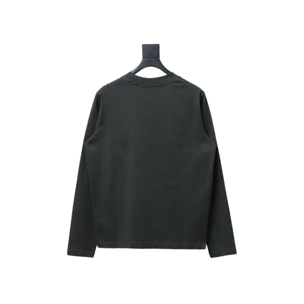  Balenciaga embroidered double ring long sleeve T-Shirts 2