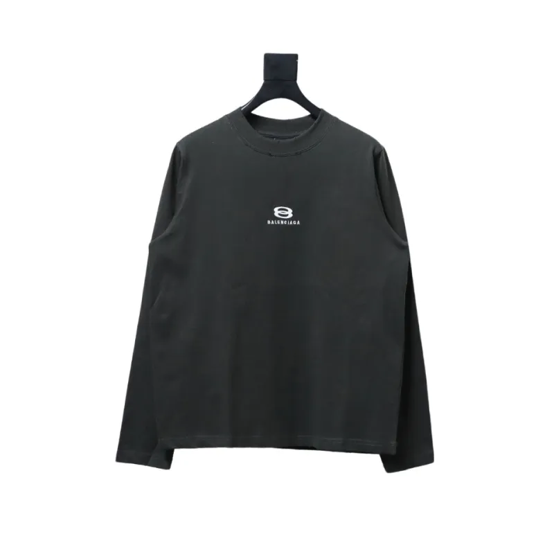  Balenciaga embroidered double ring long sleeve T-Shirts 2