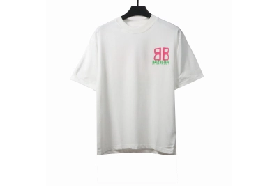 Balenciaga chest double B print T-Shirts white 01