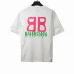 Balenciage chest double B print T-Shirts white